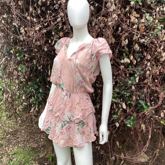 💋Yumi Kim Joy Ride Blush Betty Ruffle Mini Dress - Picture 7 of 10